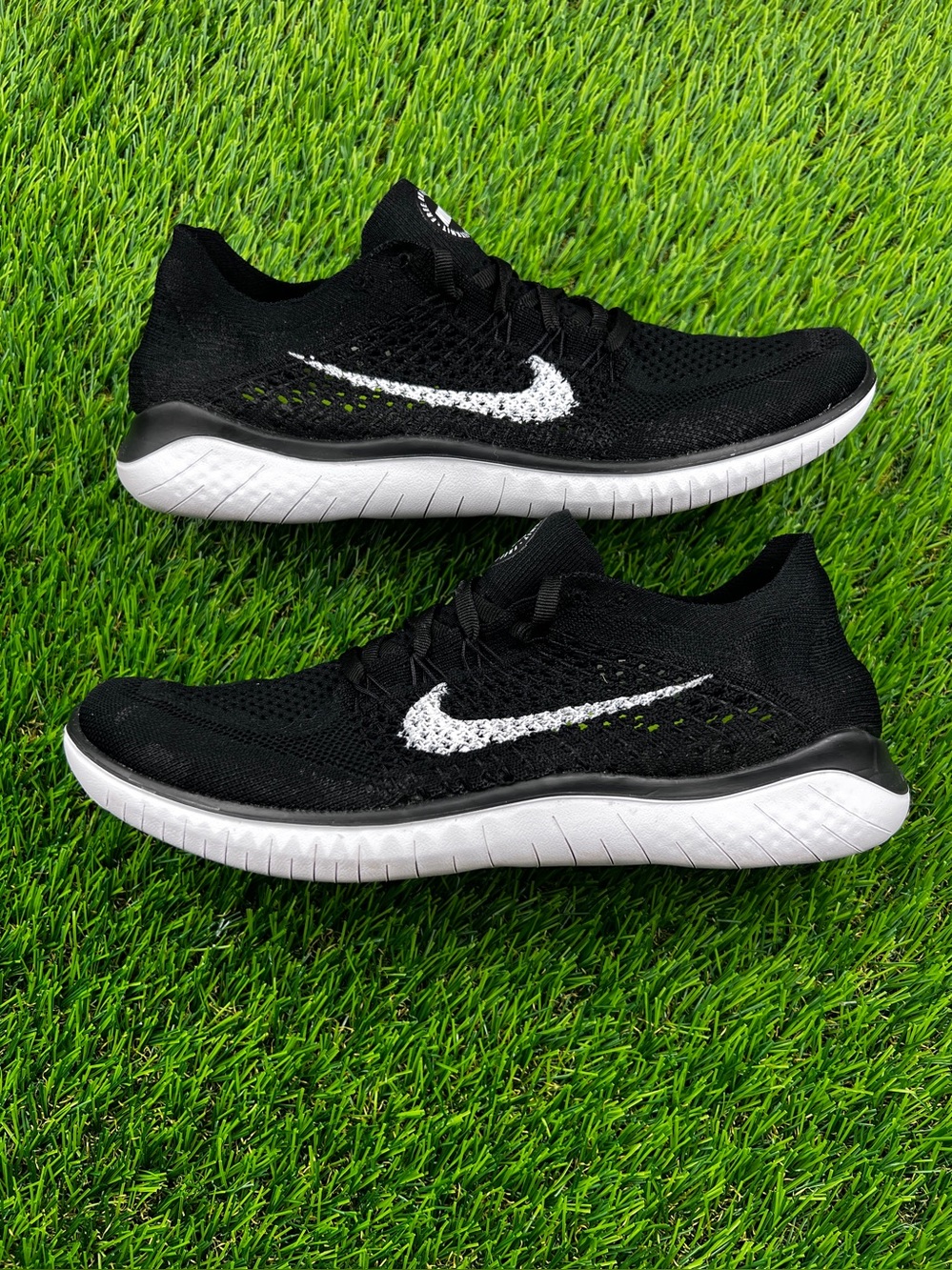 Nike Free RN Flyknit 2018 Women's Size 9 Running Shoes Black